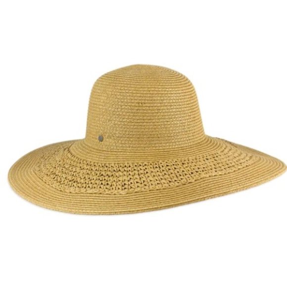 Jones New York Accessories - NWT Jones New York Woven Braided Straw Floppy Hat MSRP $88.95